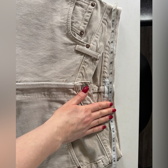 AGOLDE V-Waist Baggy Straight Leg Jeans (Scone) - Picture 7 of 8